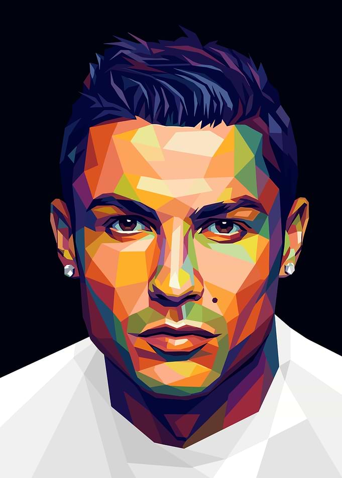 Cristiano Ronaldo Pop Art Portrait