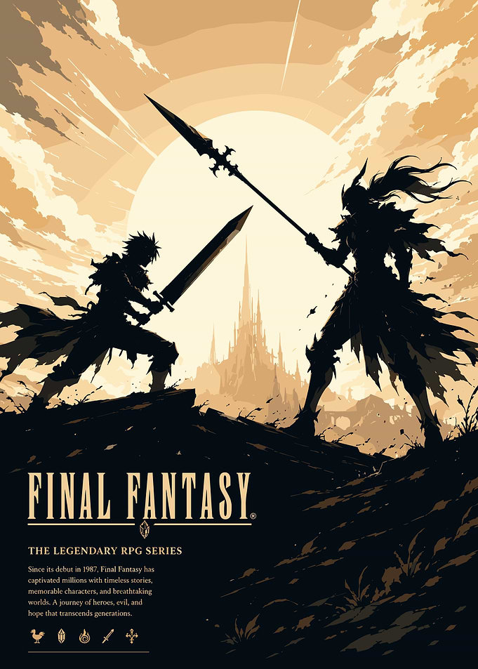 Final Fantasy Legendary RPG Series Poster