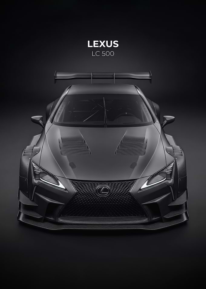sleek Lexus LC 500 Race Car poster