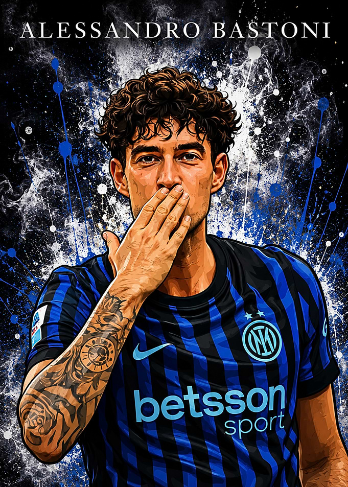Alessandro Bastoni Blowing Kiss Celebration