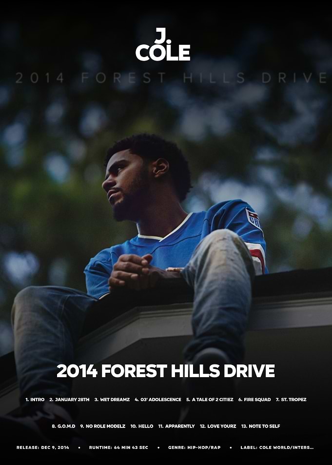 J. Cole 2014 Forest Hills Drive Album Cover