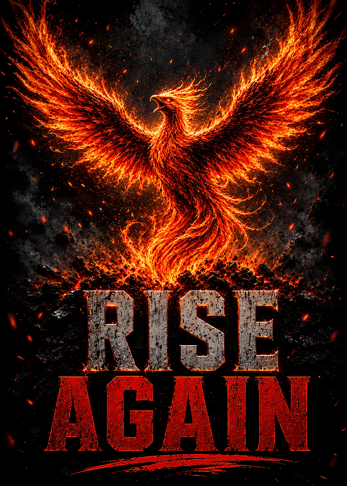 Phoenix Rising from Flames