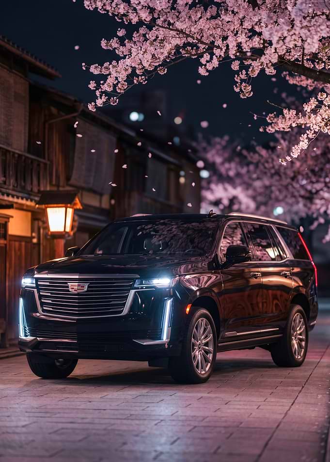 Cadillac Escalade in Cherry Blossom Night
