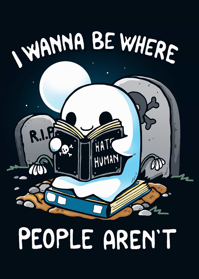 Ghost Reading in a Graveyard