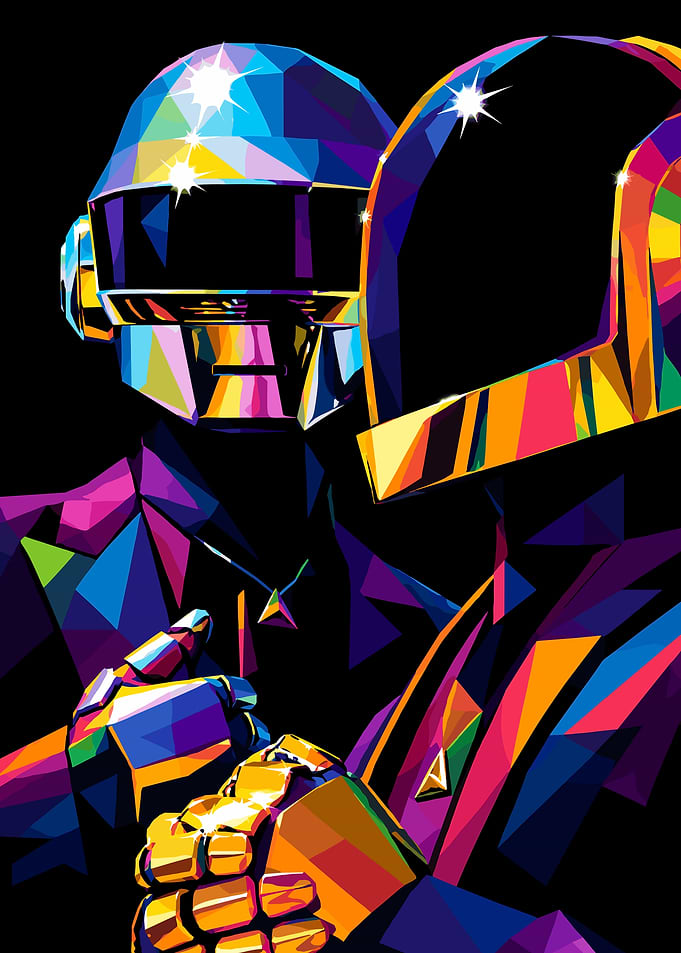 Daft Punk Pop Art Portrait