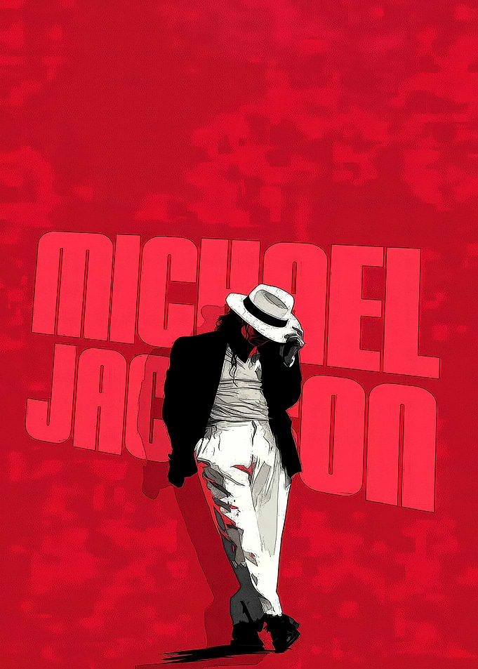 Michael Jackson Red Poster