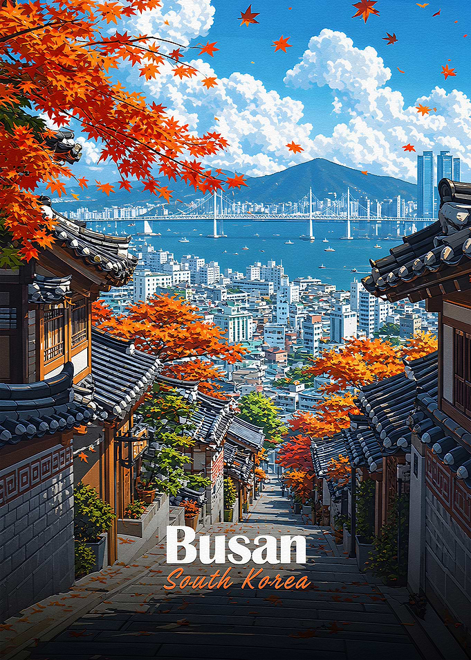 Busan South Korea Autumn View