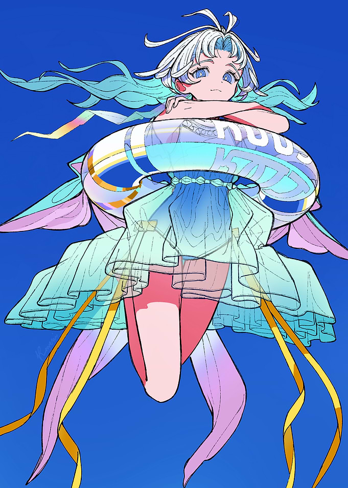 Jellyfish Girl with Swim Ring