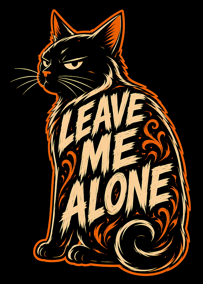 Grumpy Cat with 'Leave Me Alone' Text