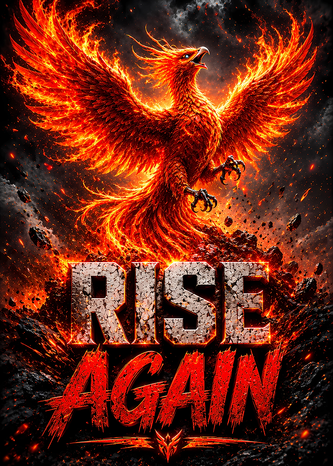 Phoenix Rising from Flames