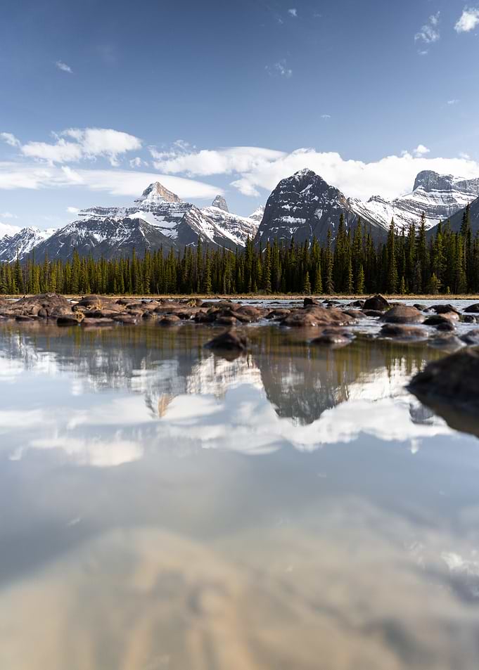 Mountain Reflection in Calm Water
