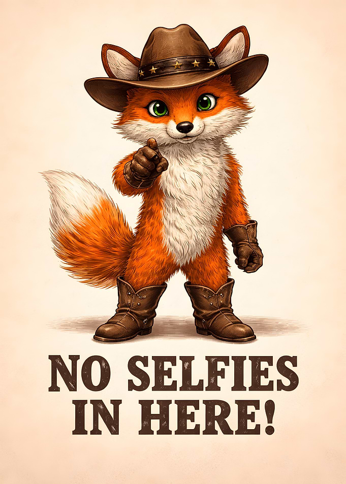 Cowboy Fox Says No Selfies