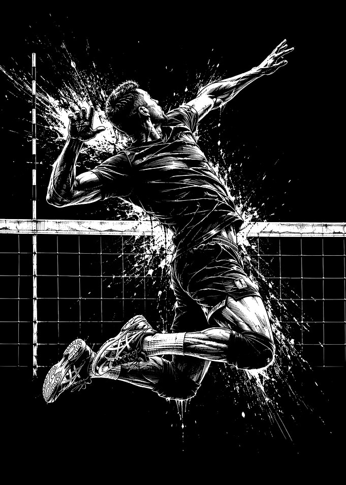 Cross Spike - Volleyball Attack