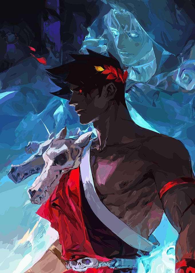 Zagreus and Hades from the game Hades