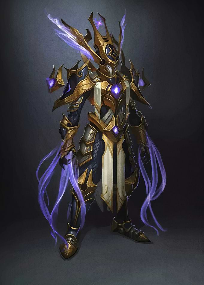 Fantasy Warrior in Golden Armor