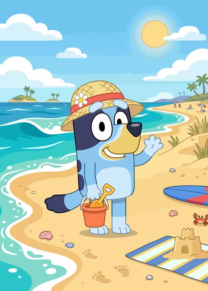 Bluey at the Beach