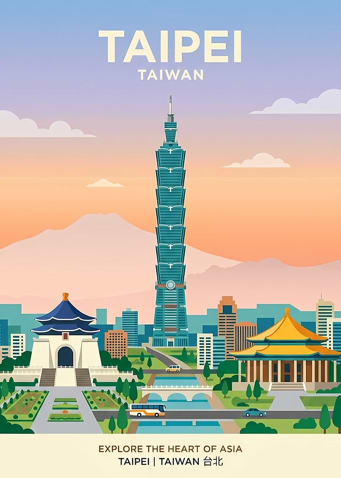 Taipei Cityscape with Taipei 101