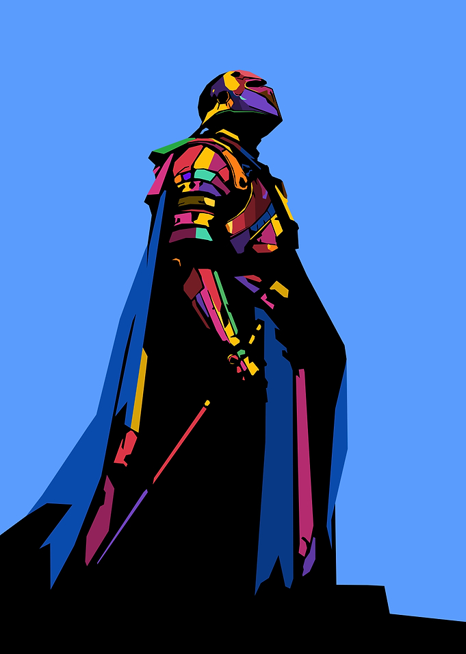 Colorful Knight in Armor