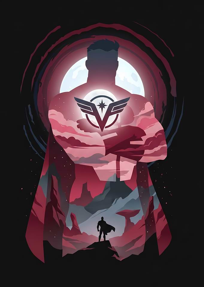 Superhero Landscape Silhouette