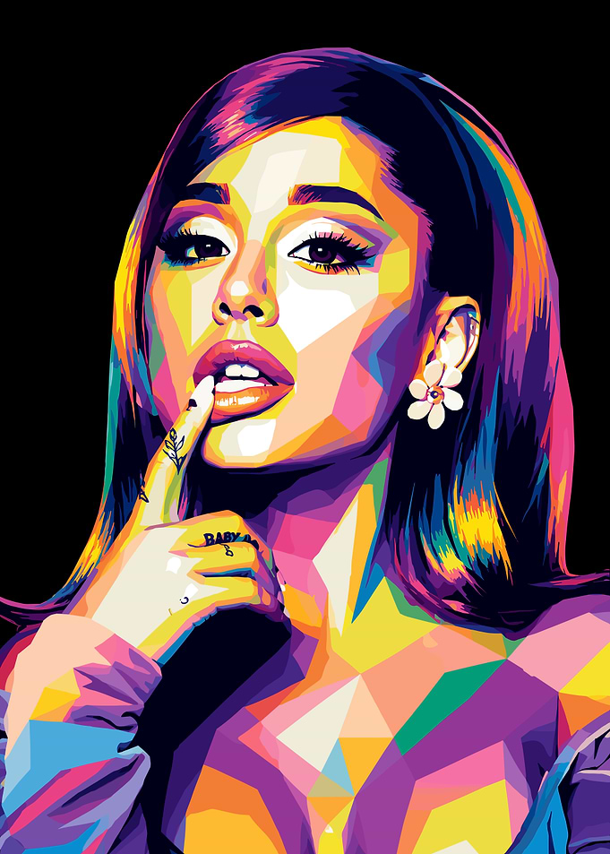 Ariana Grande Pop Art Portrait