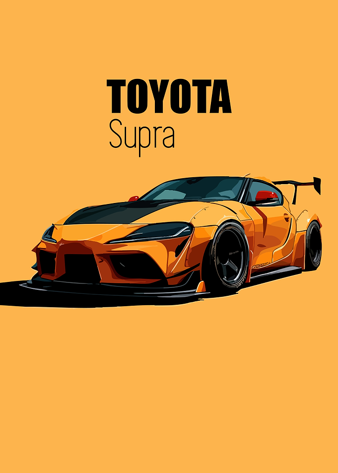 Toyota Supra Car Art