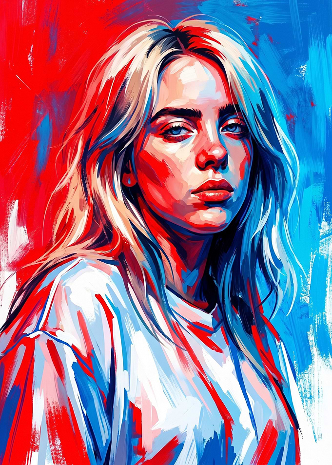Billie Eilish Pop Art Portrait