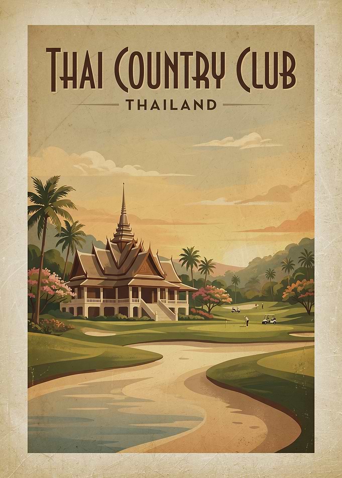 Thai Country Club Vintage Poster