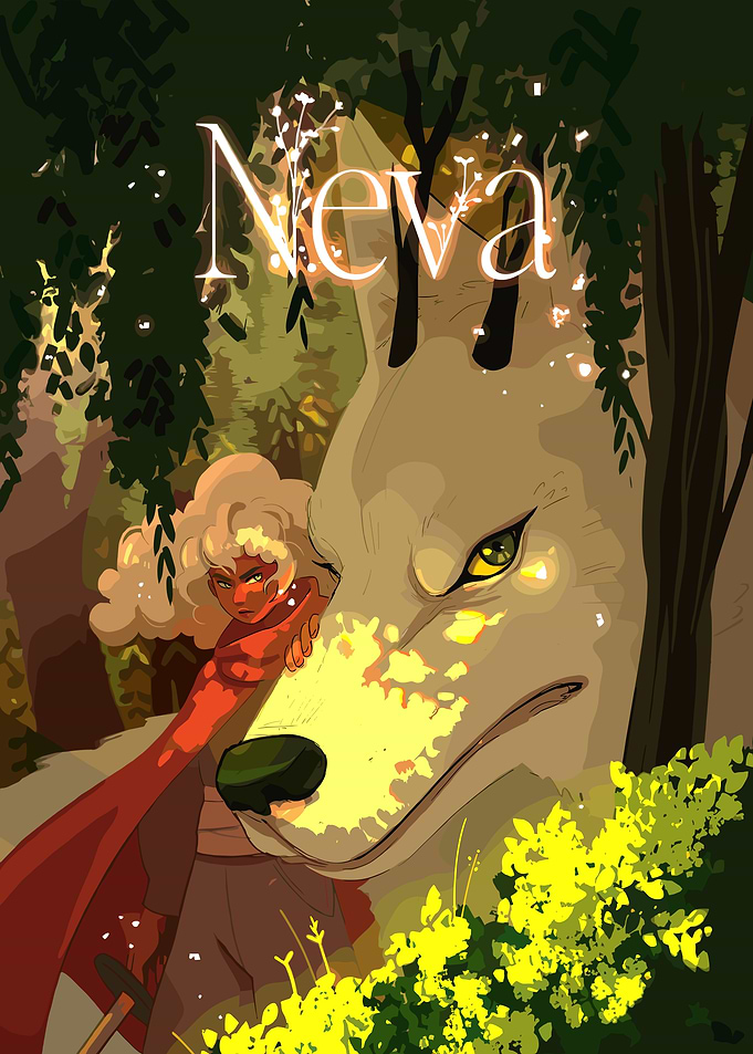 Neva Wolf Girl Fantasy Art