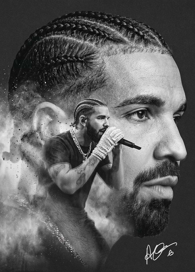 Drake Portrait with Musical Performance