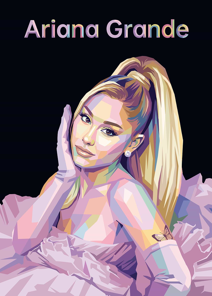 Ariana Grande Pop Art Portrait