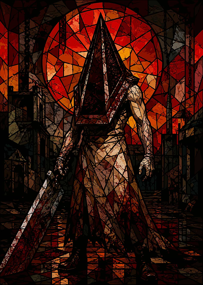 Pyramid Head Stained Glass