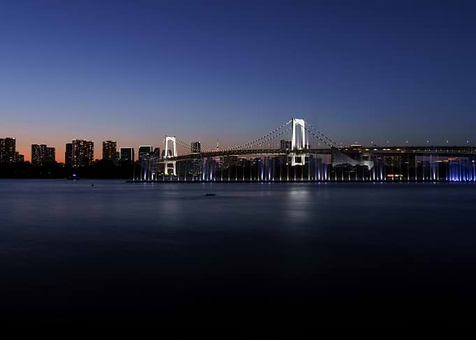 Tokyo Rainbow Bridge at Dusk