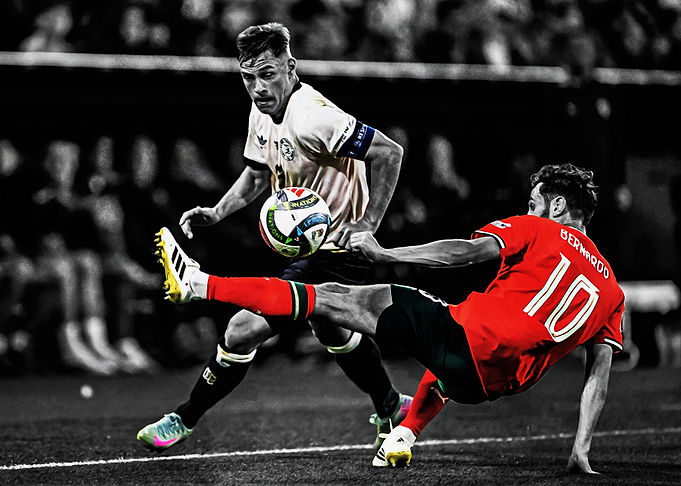 Soccer players in action