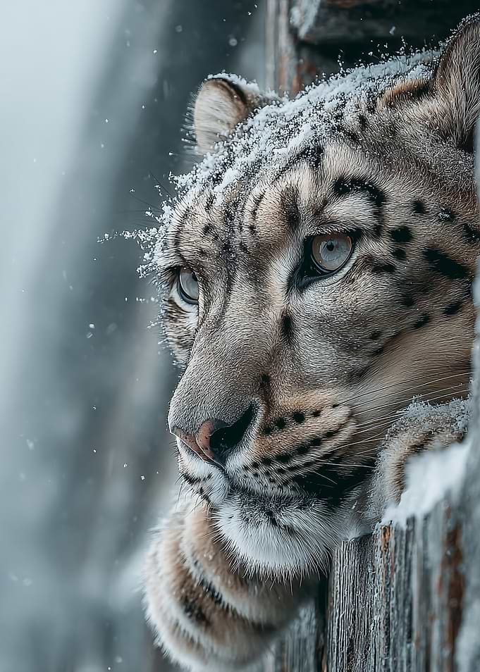 Snow Leopard in Winter