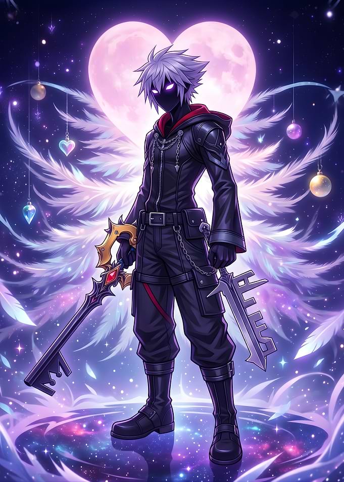 Kingdom Hearts Dark Riku with Keyblade and Wings