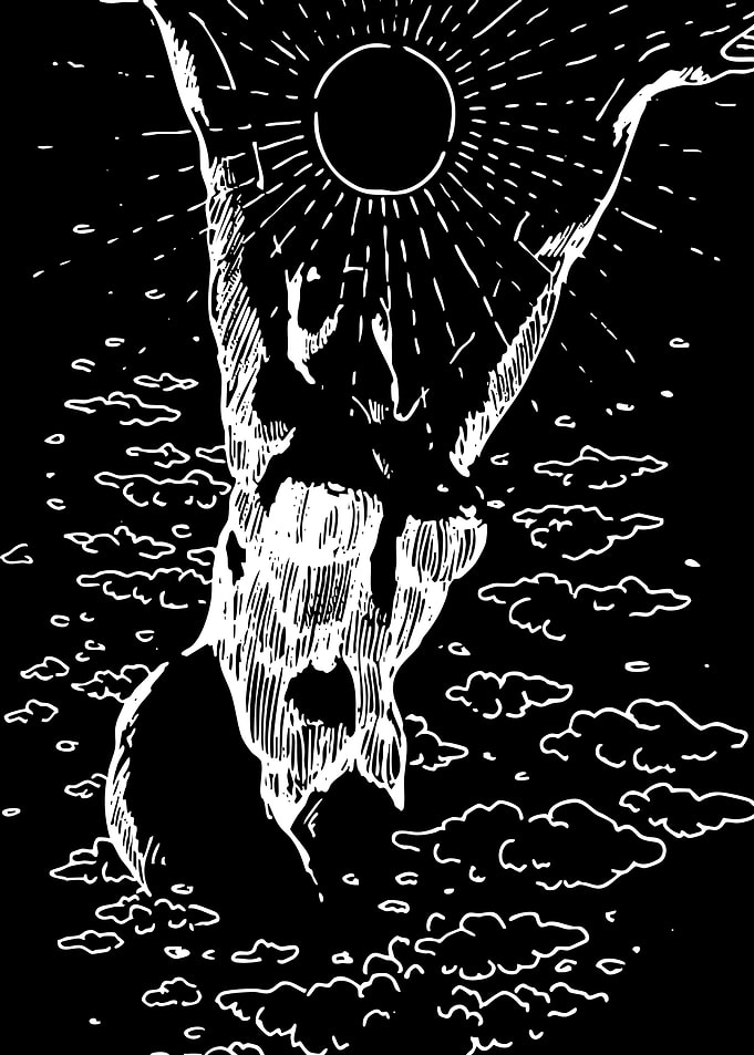 Figure Reaching for the Sun