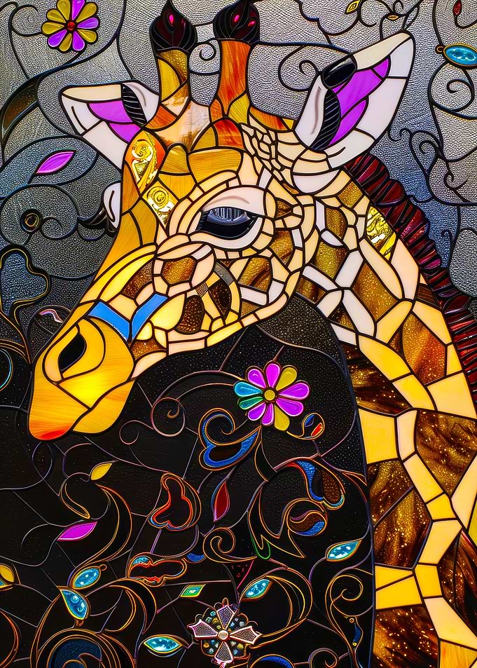 Stained Glass Giraffe