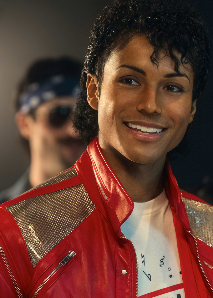 Jaafar Jackson in Red Jacket