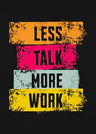 Less Talk More Work - Retro Motivational Gym Poster
