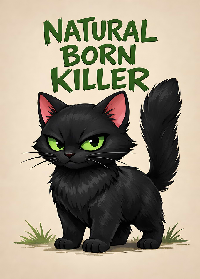 Natural Born Killer Black Cat