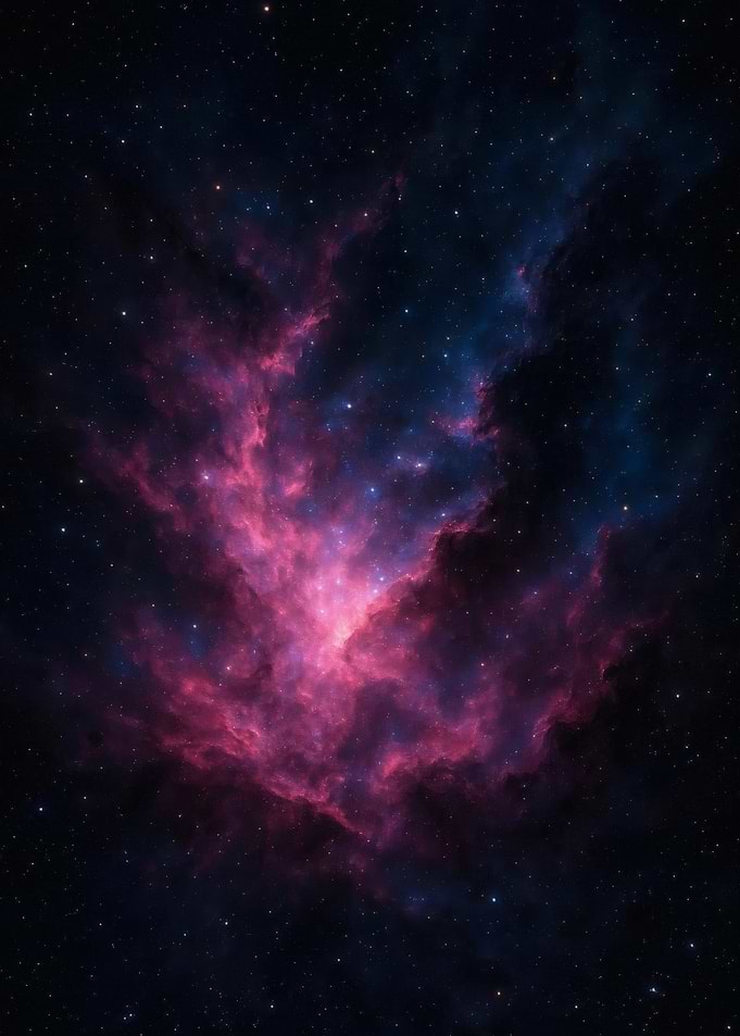 Hubble NGC 7380 Wizard Nebula – Purple Space Metal Poster