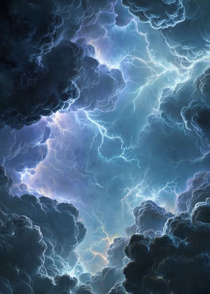 Dramatic Lightning Storm Sky
