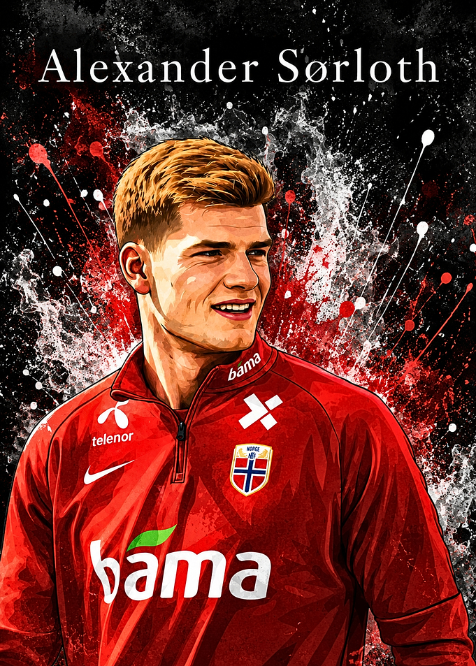 Alexander Sørloth Norway Football Portrait