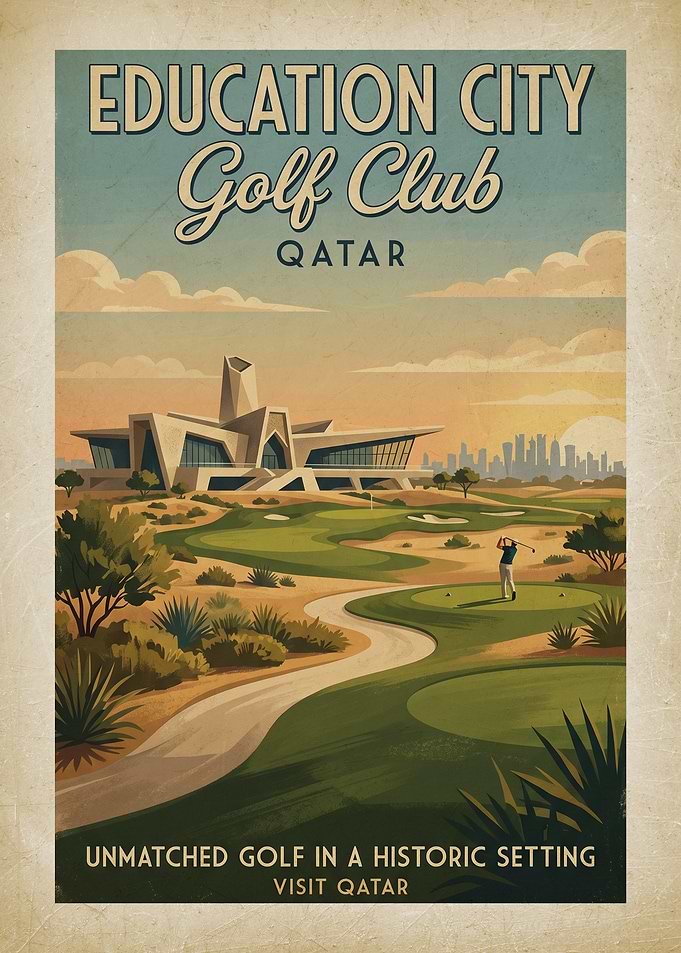 Education City Golf Club Qatar Poster