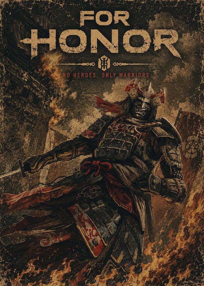 For Honor Samurai Warrior Poster