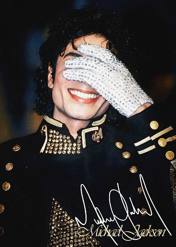 Michael Jackson with sequined glove