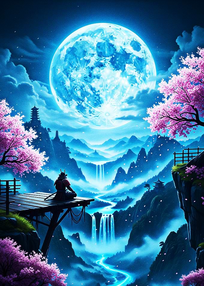 Samurai Under a Blue Moon