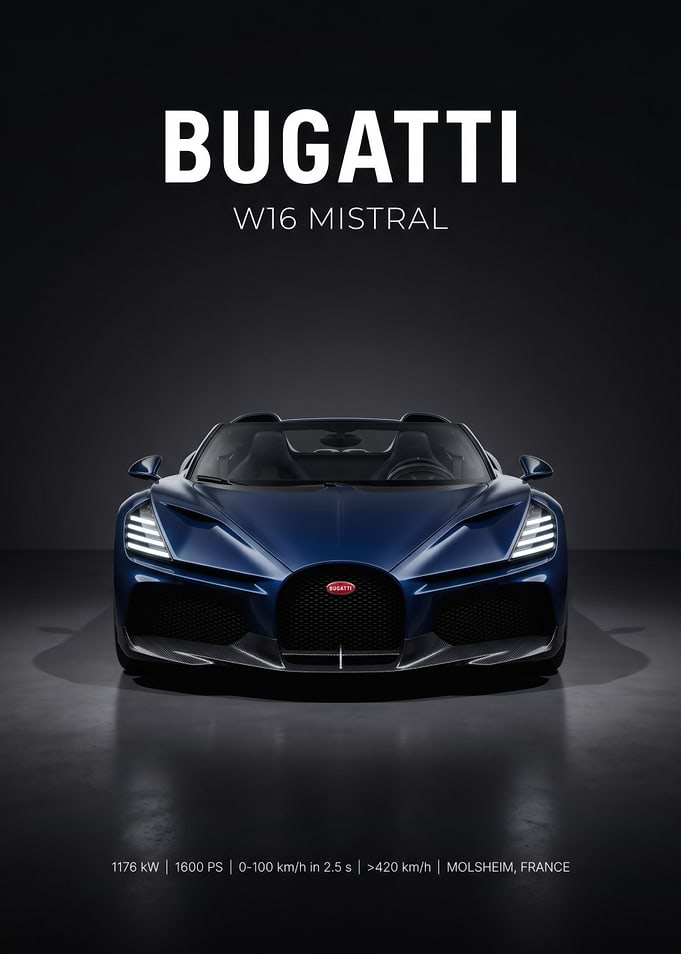 Bugatti W16 Mistral Car