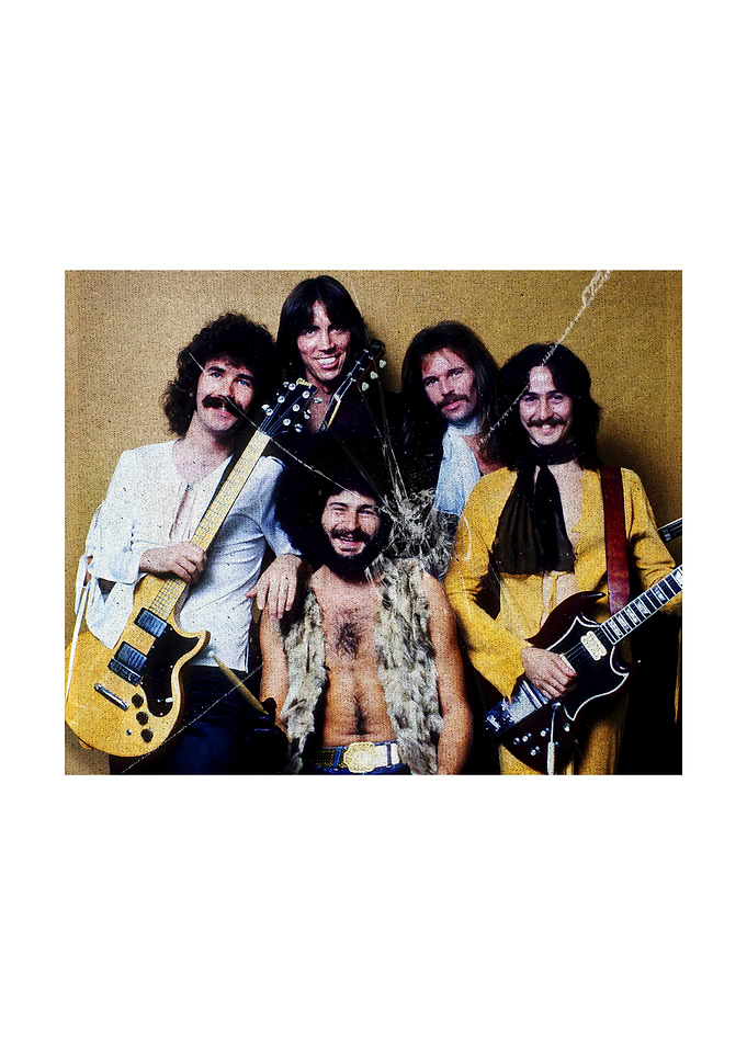 Rock Band Posing with Guitars