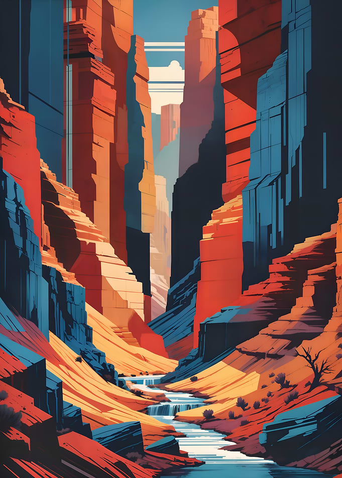 Grand Canyon River Landscape